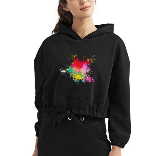 Psychedelic: Color Storm - Women’s Cropped Hoodie