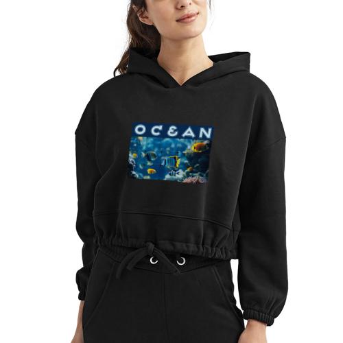 Ocean: Underwater Radiance - Women’s Cropped Hoodie