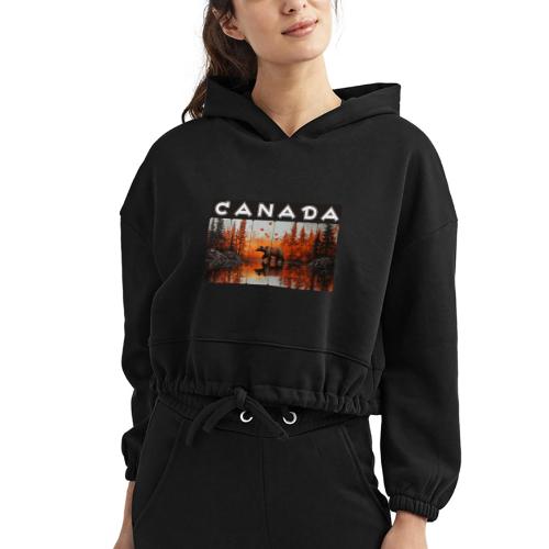 Canada Wilderness Art - Women’s Cropped Hoodie