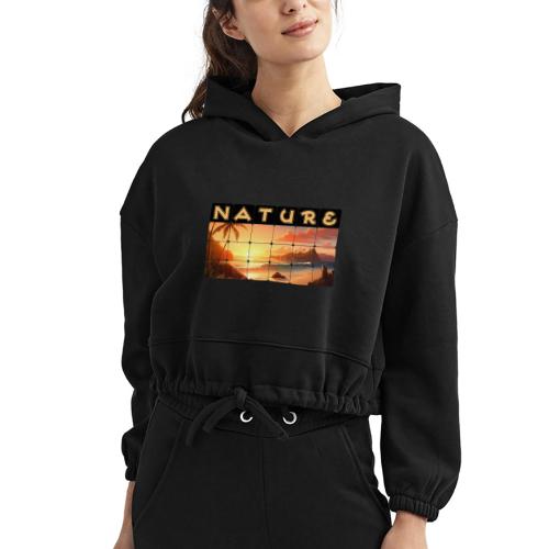 Nature: Tropical Twilight - Women’s Cropped Hoodie
