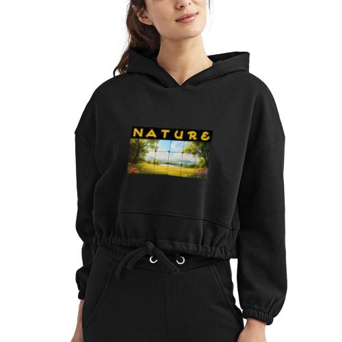 Nature: Summer Fields - Women’s Cropped Hoodie