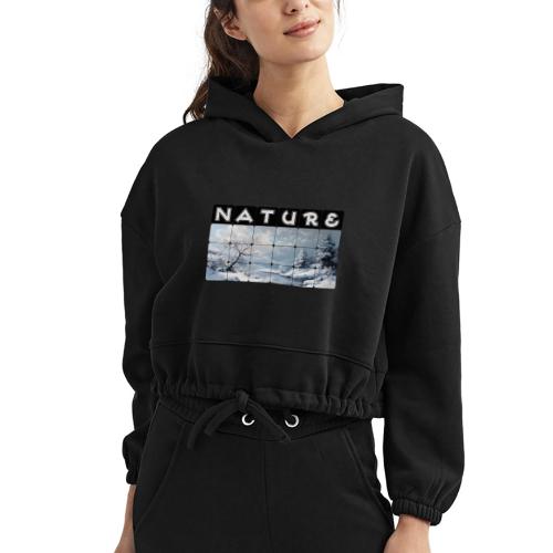 Nature: Winter Embrace - Women’s Cropped Hoodie