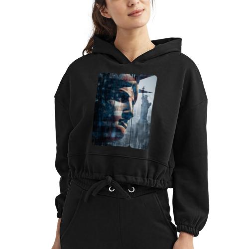 USA: Liberty in Three Visions - Women’s Cropped Hoodie