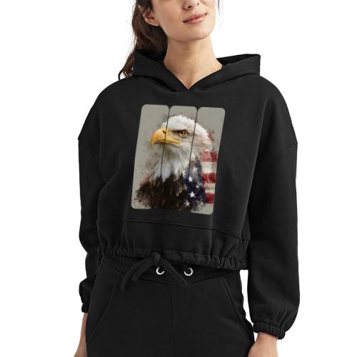 USA: Eagle of the Free - Women’s Cropped Hoodie