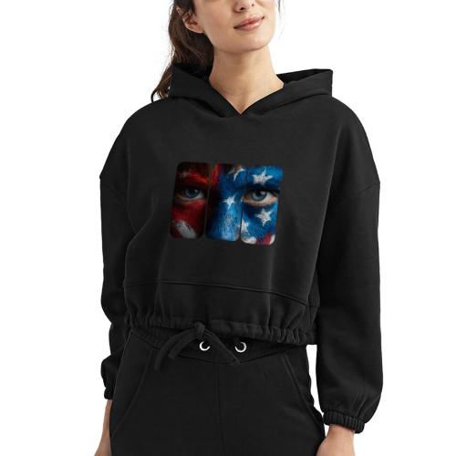 USA: Painted for the Flag - Women’s Cropped Hoodie