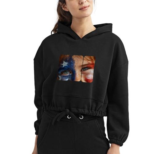 USA: Patriot Gaze - Women’s Cropped Hoodie