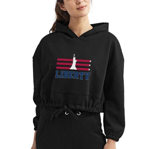USA: Stars of Liberty - Women’s Cropped Hoodie
