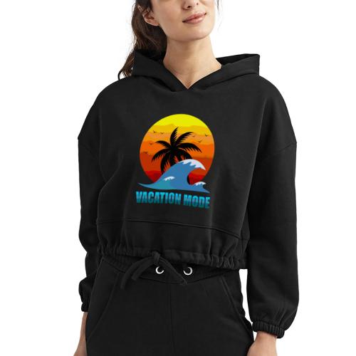 Vacation mode: Sunset Escape - Women’s Cropped Hoodie