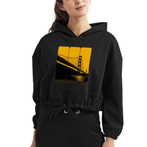 Golden Gate Bold Icon - Women’s Cropped Hoodie