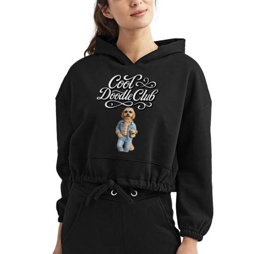 Cool Doodle Club | Goldendoodle Lover Design - Women’s Cropped Hoodie