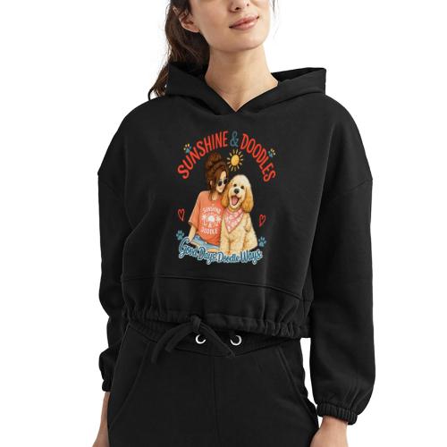 Sunshine & Doodles – Good Days, Doodle Ways - Women’s Cropped Hoodie
