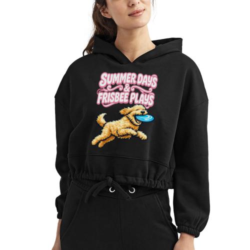 Summer Days & Frisbee Plays - Women’s Cropped Hoodie