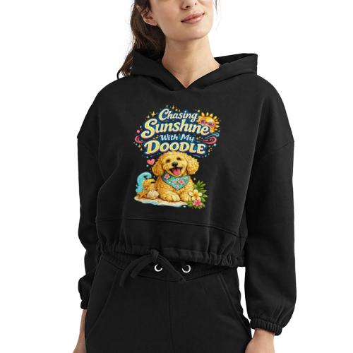 Chasing Sunshine With My Doodle - Women’s Cropped Hoodie