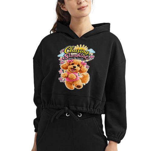 Chasing Sunshine With My Doodle - Women’s Cropped Hoodie