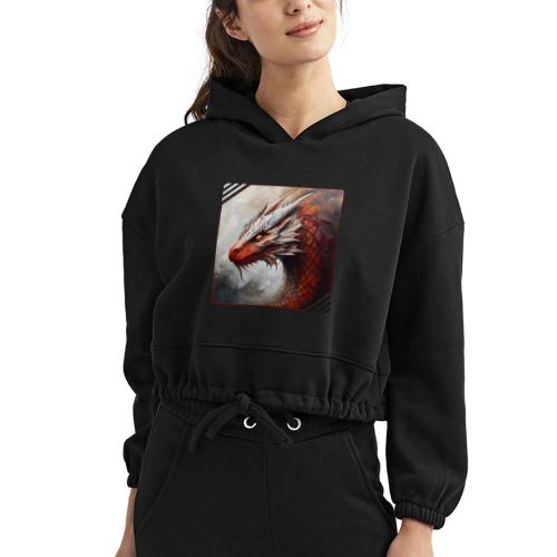 Mystic Dragon Realm - Women’s Cropped Hoodie