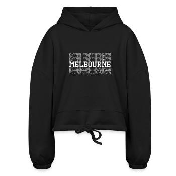 Melbourne - Women’s Cropped Hoodie - black - Front - Everly (176cm)