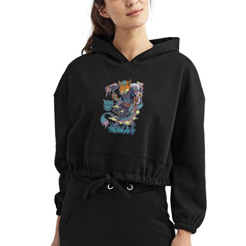 Kitsune Street Rebel - Women’s Cropped Hoodie