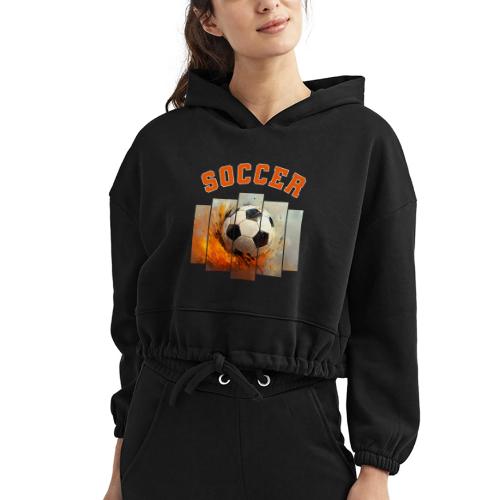 Soccer Iconic Touch - Women’s Cropped Hoodie