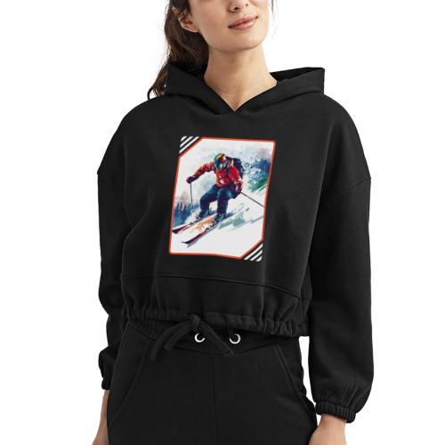 Skiing is Life - Women’s Cropped Hoodie