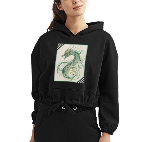 Brush of the Dragon - Women’s Cropped Hoodie