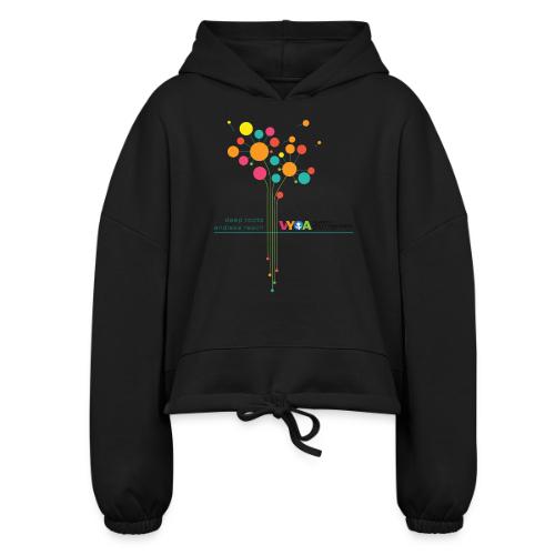 flower tag - Women’s Cropped Hoodie