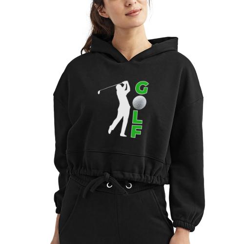 Golf: Classic Golf Motion - Women’s Cropped Hoodie