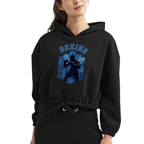Boxing Never Stops - Women’s Cropped Hoodie