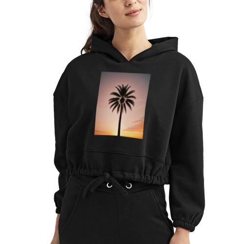 palm peace - Women’s Cropped Hoodie