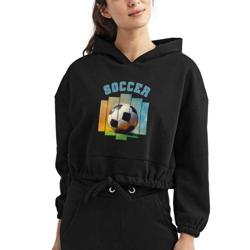 Soccer Ball Vibes - Women’s Cropped Hoodie
