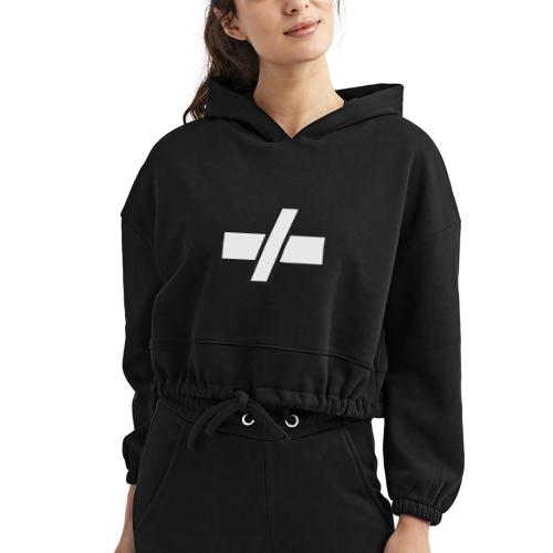 CANCEL OUT NEGATIVITY NO SPACE FOR STATIC - Women’s Cropped Hoodie