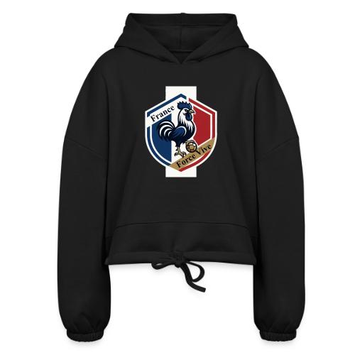 France Rooster T-Shirt, Bleu-Blanc-Rouge gift - Women’s Cropped Hoodie