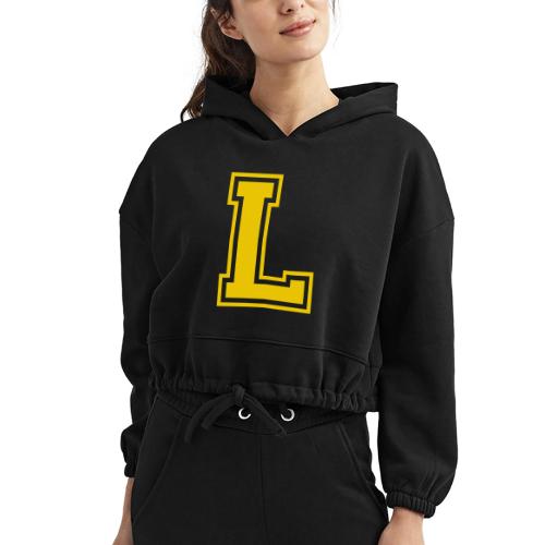Letter L – Capital Athletic Alphabet Monogram - Women’s Cropped Hoodie