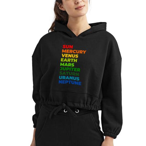 Color the solar system - Women’s Cropped Hoodie