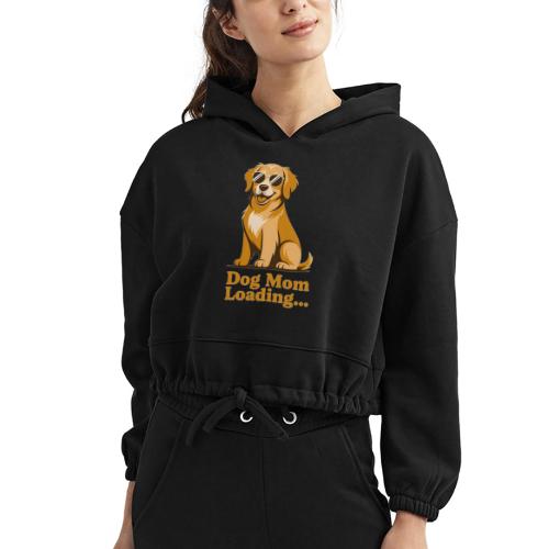 Dog Mom Loading Golden Retriever Sunglasses - Women’s Cropped Hoodie