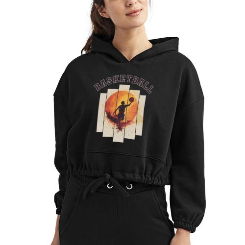 Basketball again and again - Women’s Cropped Hoodie