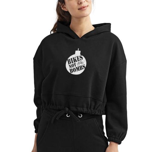 Bikes Not Bombs - Women’s Cropped Hoodie