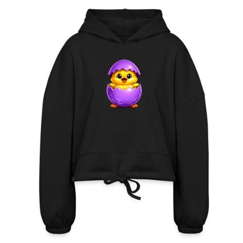 Easter Chick Purple - Women’s Cropped Hoodie