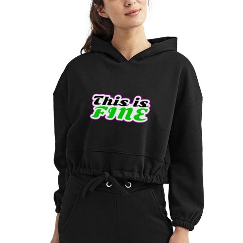 This Is Fine Balance - Women’s Cropped Hoodie