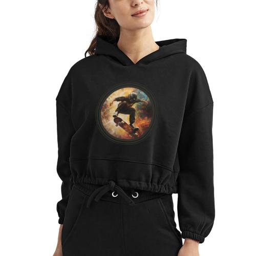 Skateboarding Flow - Women’s Cropped Hoodie