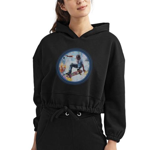 Skateboarding Universe - Women’s Cropped Hoodie