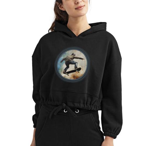 Skateboarding Energy - Women’s Cropped Hoodie