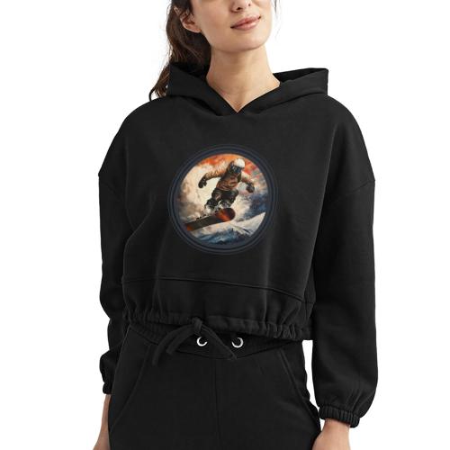 Snowboarding Elevation - Women’s Cropped Hoodie