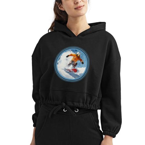 Snowboarding Edge - Women’s Cropped Hoodie
