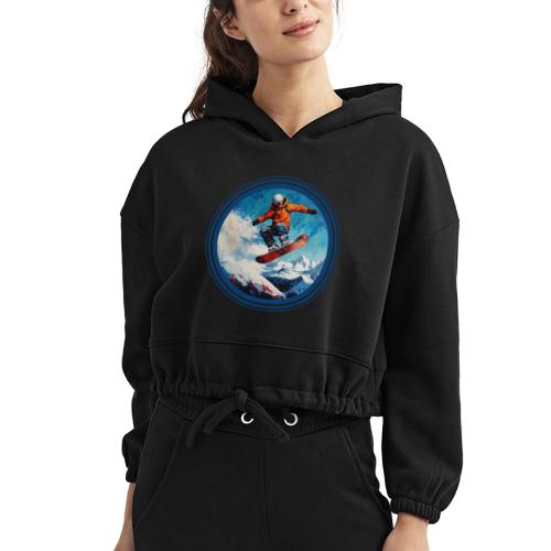 Snowboarding Vibes - Women’s Cropped Hoodie