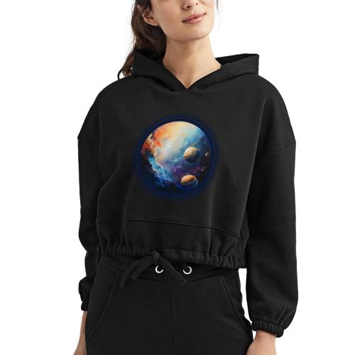 Nebula of Planets - Women’s Cropped Hoodie