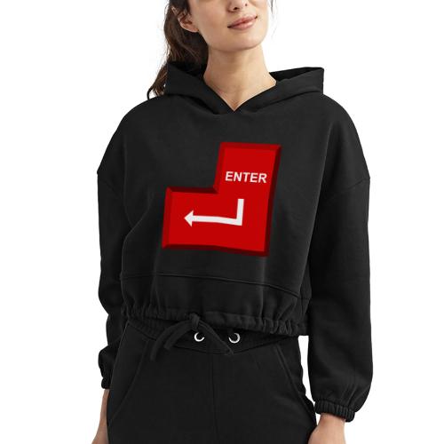 Just Press Enter - Women’s Cropped Hoodie