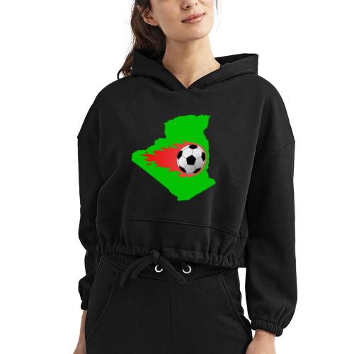 Algerian Football Fire - Women’s Cropped Hoodie