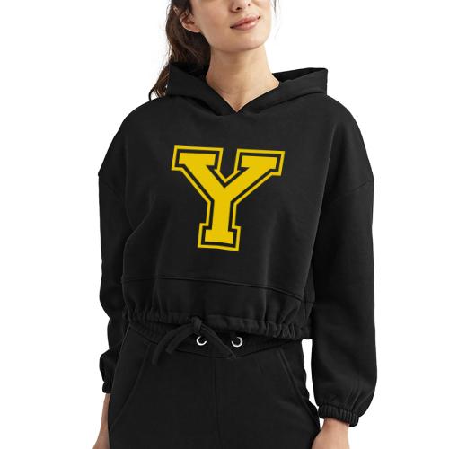 Letter Y – Capital Athletic Alphabet Monogram - Women’s Cropped Hoodie