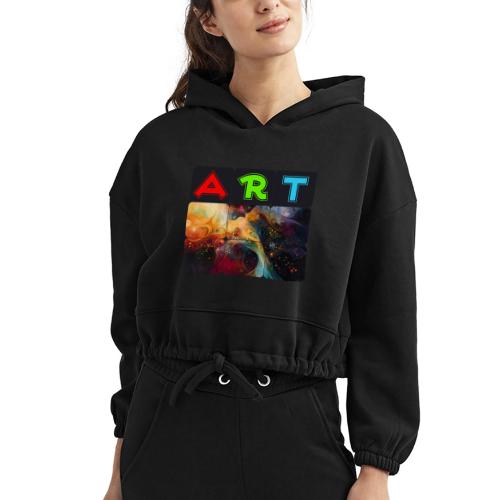 Waves of Art - Women’s Cropped Hoodie