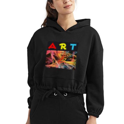 Chaotic Threads of Art - Women’s Cropped Hoodie